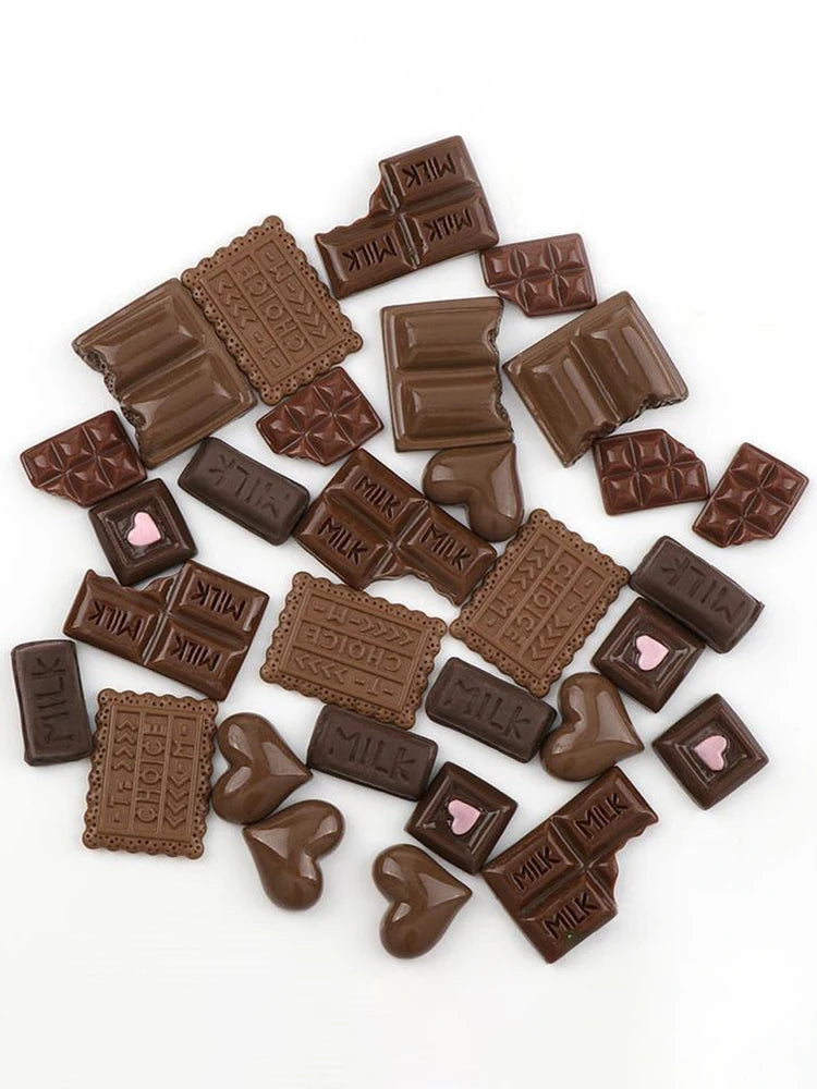 chocolat miniature deco biscuit cabochon flatback bricolage maisonpoupée ornement japonais noel