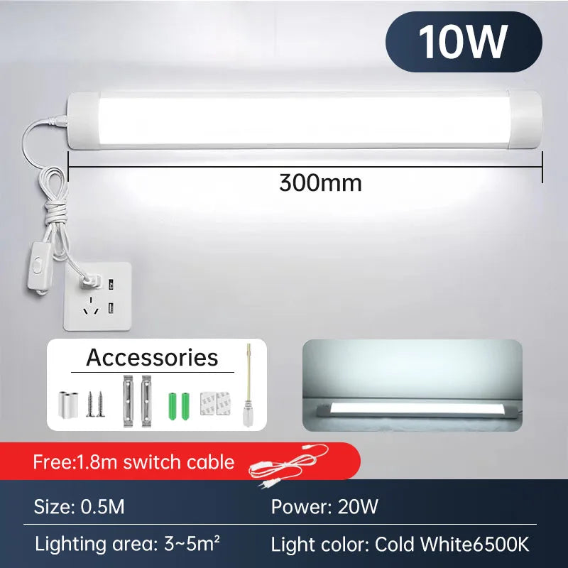 lampe murale led blanc moderne câble double face adhésive chambre cuisine