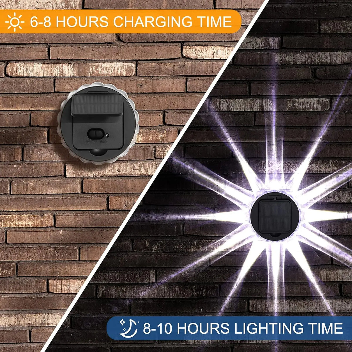 lumières solaires extérieures led modernes appliques murales rondes étoilées noir argenté minimaliste