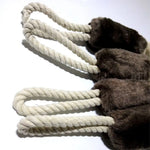 boucle porte corde torsadée fourrure doublure moderne rustique blanc noir bleu marron