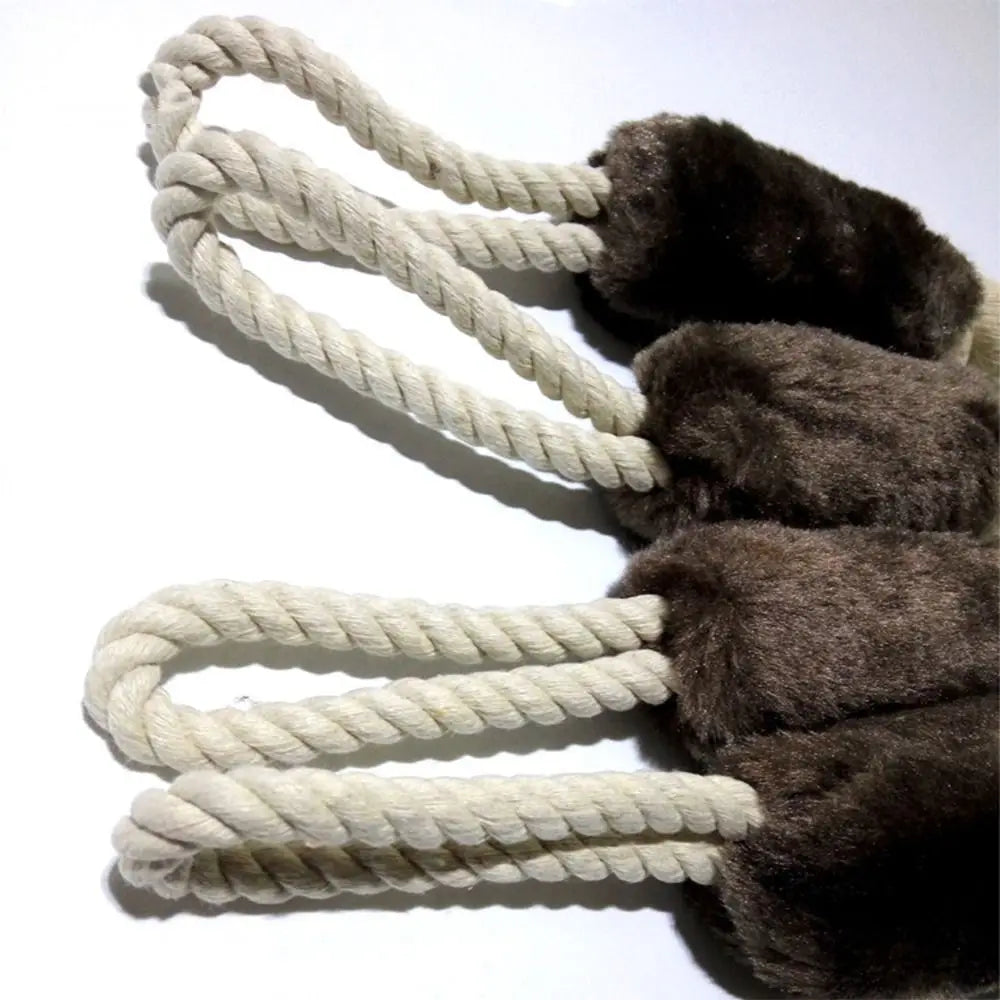 boucle porte corde torsadée fourrure doublure moderne rustique blanc noir bleu marron