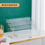 porte cd transparent moderne plastique clips rangement maison trois couche fixe