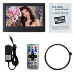 Cadre photo numérique pouces écran blanc mat télécommande incluse horloge mp3 moderne