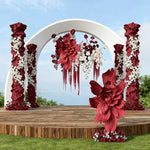 fleurs décoratives papier rose mariage extérieures romantiques semi transparentes 100cm