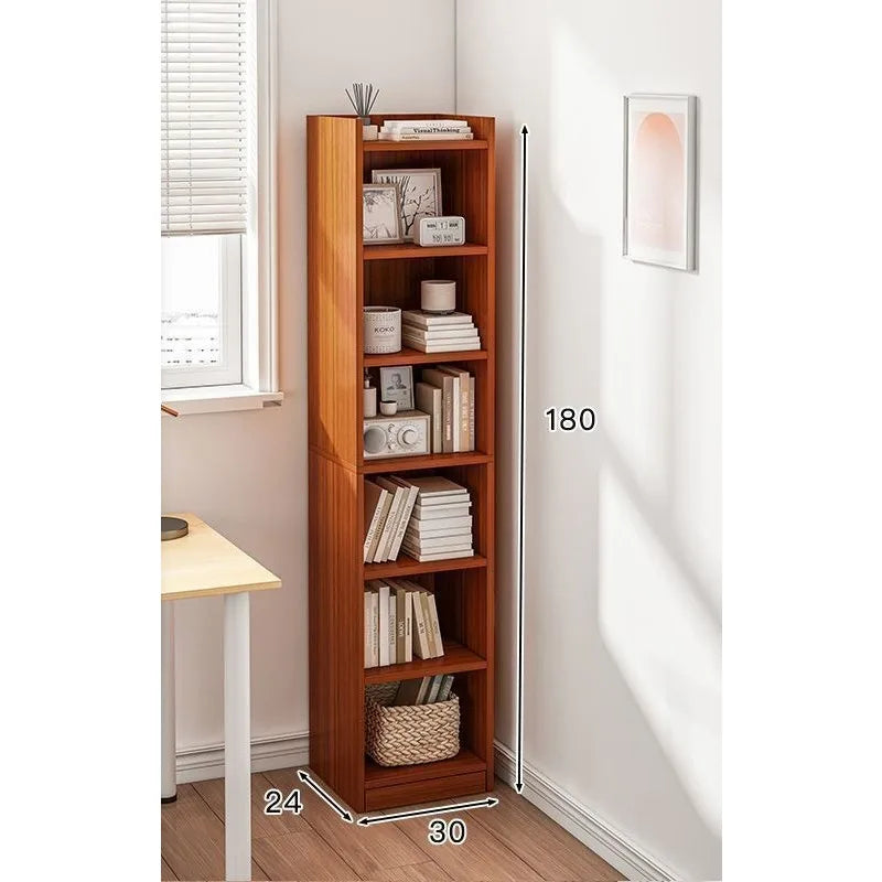 étagère bois moderne minimaliste niveaux blanc brun chambre salon bibliothèque rangement