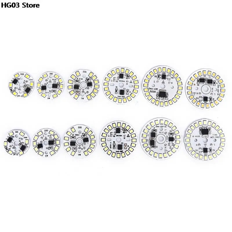 plaque led circulaire diodes blanc moderne technologique 28mm 35mm 40mm 44mm 48mm