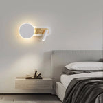 lampe murale moderne blanc noir éclairage circulaire faisceau lumineux minimaliste chambre salon