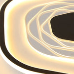 plafonnier led moderne géométrique blanc noir éclairage quotidien monté surface télécommande