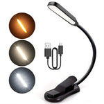 lampe led rechargeable usb flexible clipser lecture nocturne portable blanc noir
