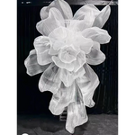 décoration murale florale soie blanche moderne suspension 100cm 120cm 150cm 180cm 200cm irisée