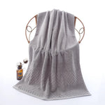 serviettes bain coton séchage rapide motif plaid classique couleur beige blanc gris texture tissée