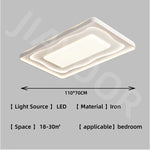 plafonnier moderne cristal blanc ondulé led interrupteur bouton neutre 4000k