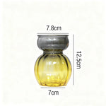 vases verre modernes decoratifs transparents jaune vert rouge fleurs table centerpiece