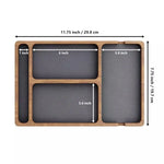 boîte rangement bois compartiments marron moderne stylo portefeuille smartphone montre câble usb