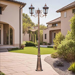 lampe rue industrielle led bronze élégante vintage ip65 éclairage public fer aluminium hand brushed