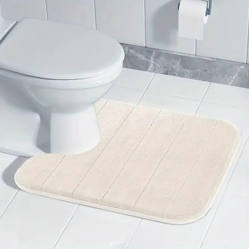 tapis bain doux texturé gris clair kit moderne deux tailles toilette