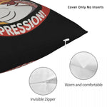 coussin carré noir canard chapeau épée zip invisible décoration chambre voiture 100 polyester imprimé