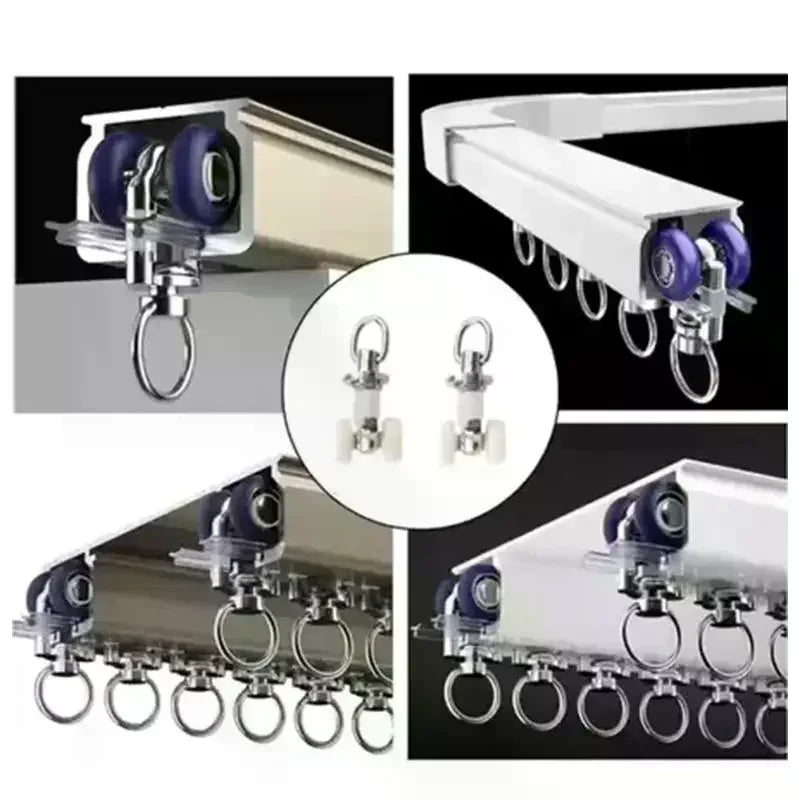 clips rideaux argent gris moderne rondelles anneaux métalliques opaques chambre maison