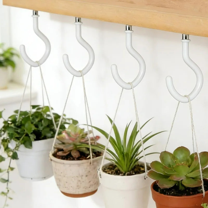 crochet mural blanc visser moderne suspension plantes luminaires cuisine ustensiles multifonctionnels accrocher deco intérieure