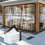 rideau translucide anti pluie anti uv transparent moderne balcon jardin 200x200cm 400x600cm