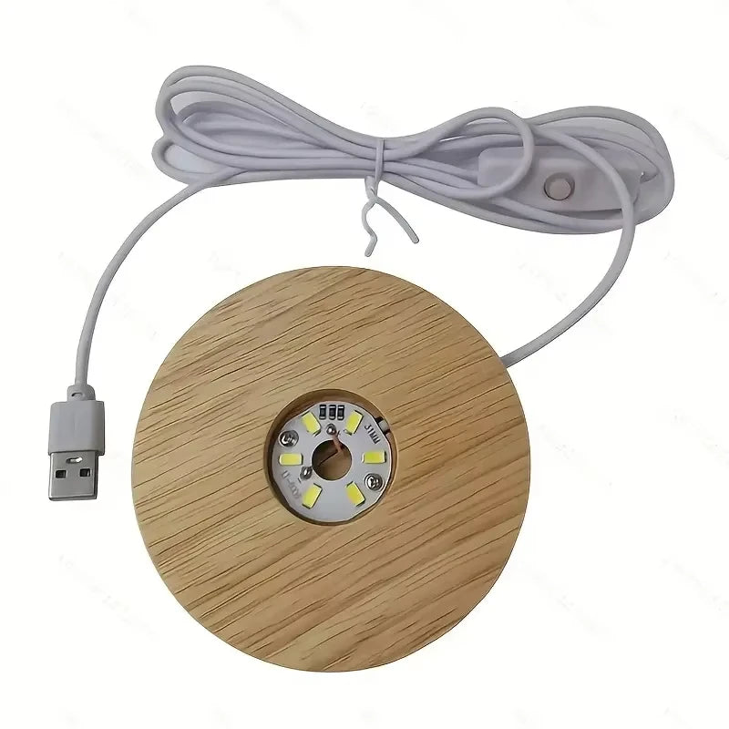 lampe table moderne bois naturel blanc LED support USB minimaliste