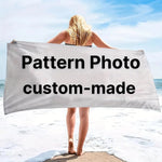 Serviette de plage personnalisée 3D avec impression photo en microfibre noire
