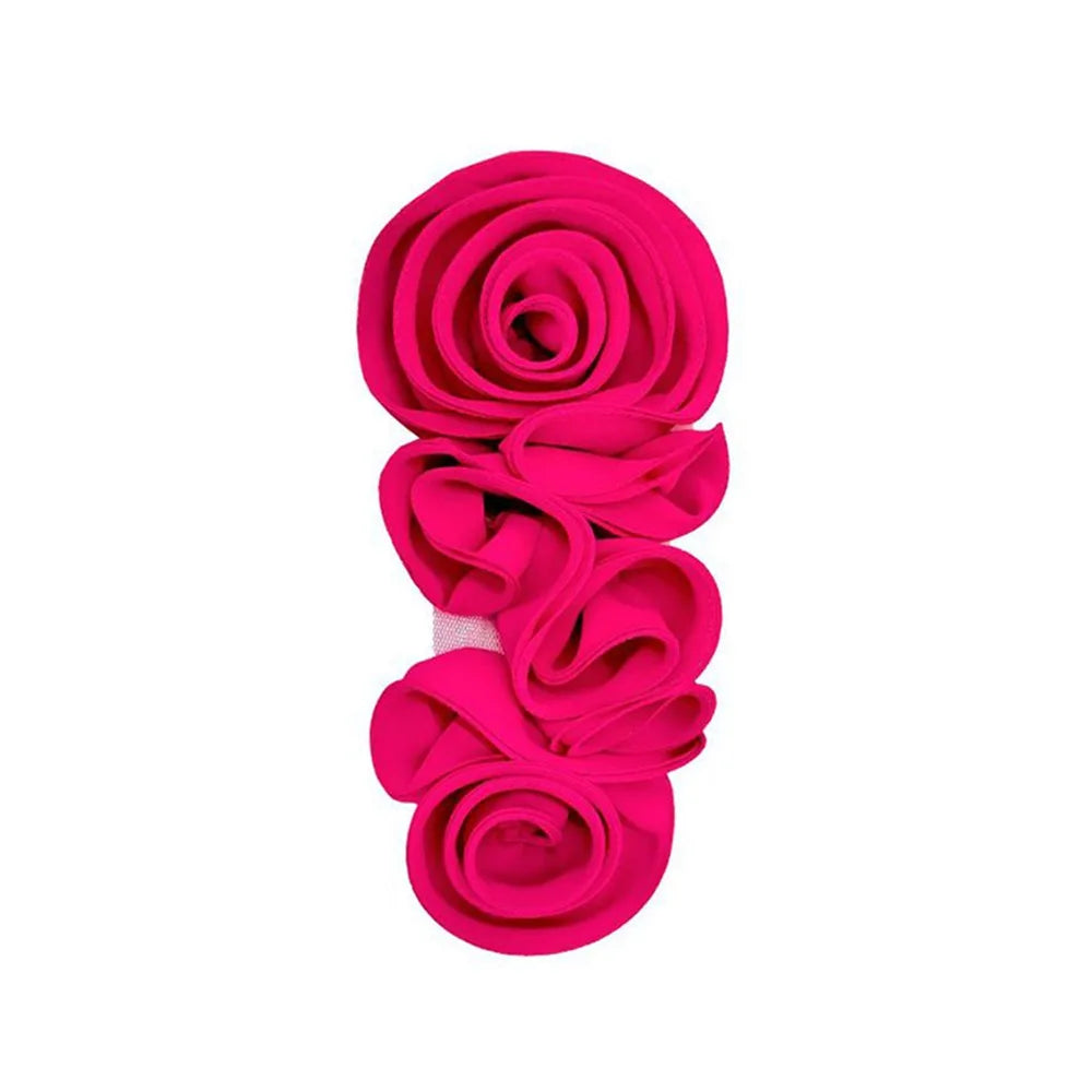 accessoire décoration mode fleur roses relief orange rose blanc rouge moderne élégant polyester