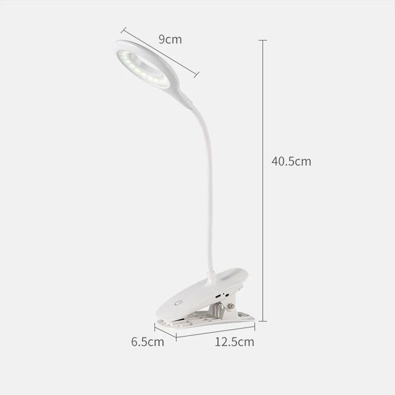 lampe led clip moderne batterie lithium modes lumière rechargeable cordon type