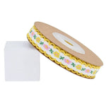 ruban décoratif fleuri vintage blanc noir bleu rose jaune simple complexe bordure dentelée polyester