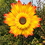 décoration jardin éolienne fleur couleurs vert rouge jaune bleu violet moderneextérieur fixe tringle