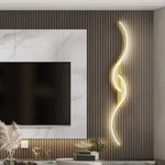 lampe murale led or blanc contemporaine réglable sans fil 60 80 100cm