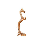 statuette dragon doré écaille cuivre antique traditionnelle maison collection artisanat