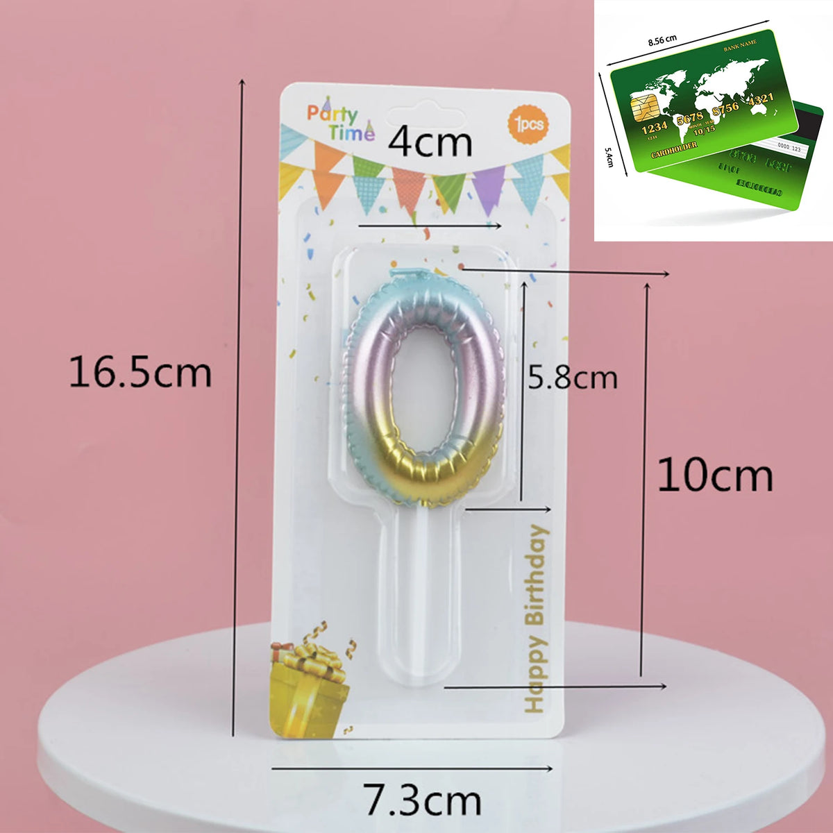 bougies forme chiffre anniversaire or argent bleu rose gradient moderne festives tringle