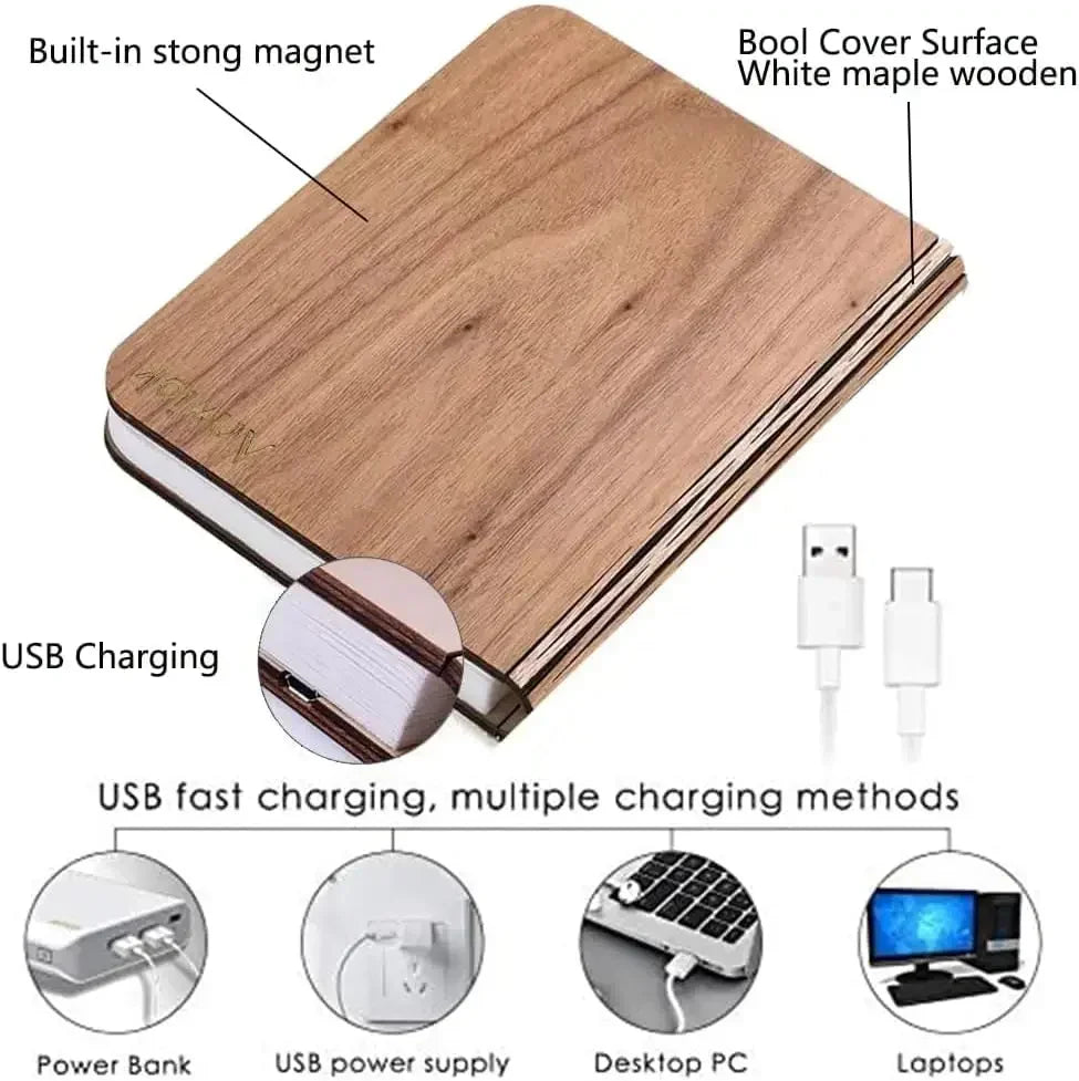 lampe lecture led rechargeable blanc brun livre moderne portable table