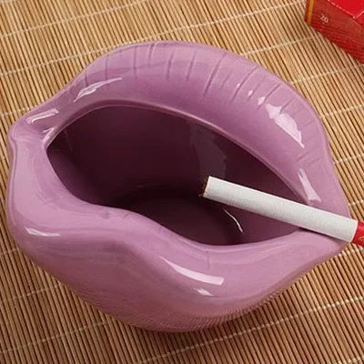 cendrier céramique rouge violet rose moderne brillant maison