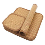 tapis marron clair beige motifs géométriques moderne nylon 30x40 40x40 40x50 50x60