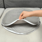 housse coussin velours 40cm ronde fermeture eclaire non toxique polyestre maison decorative confortable