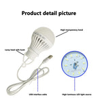 ampoule led 3w 5w 7w usb portable lecture camping lumière blanche moderne