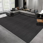 tapis salon moderne gris noir vert motif abstrait décoration maison intérieur appartement doux polyester