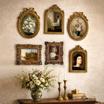 cadres decoratifs or noir classique baroque fleurs paysages portraits details floraux clips vases bougies