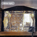 rideau lumineux led blanc multicolore clips moderne panneau solaireextérieur noël vacances
