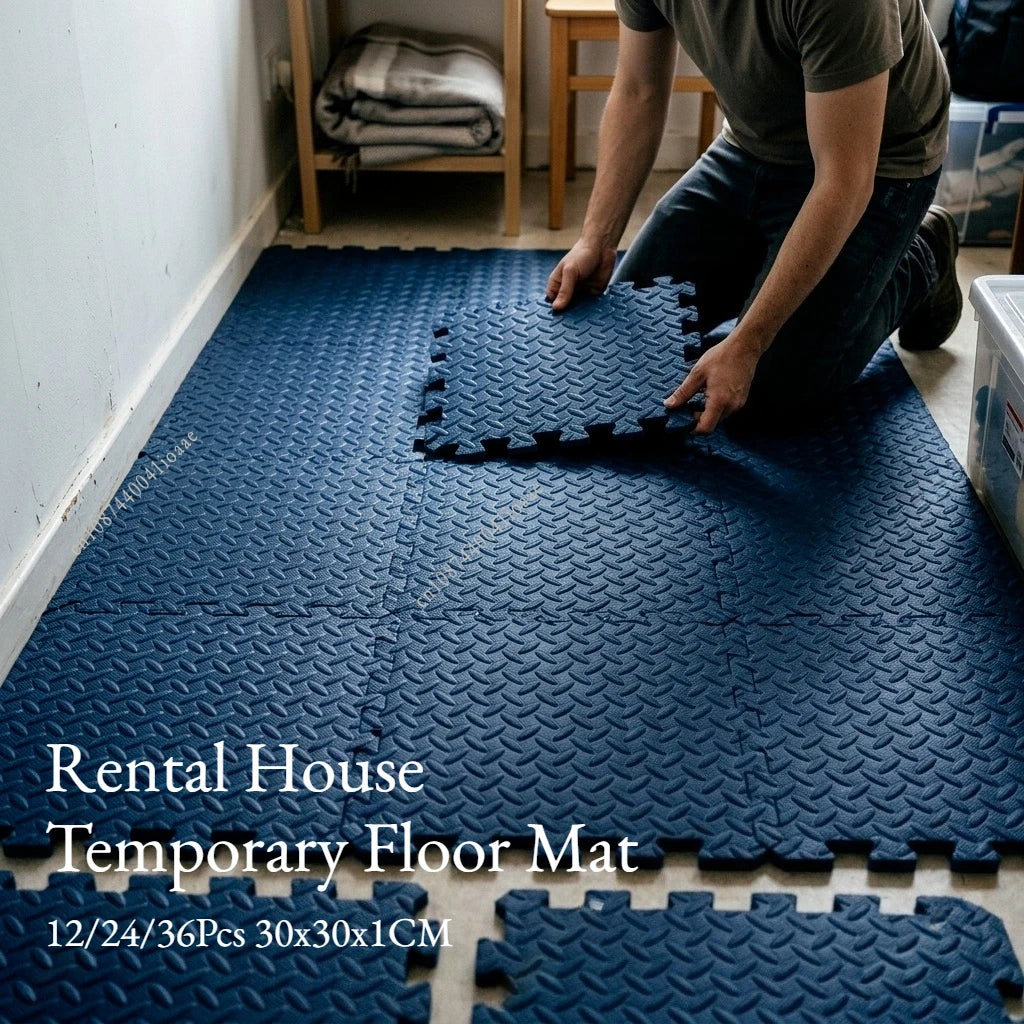 tapis sol modulable mousse emboîtable motif losange géométrique salon chambre salle sport
