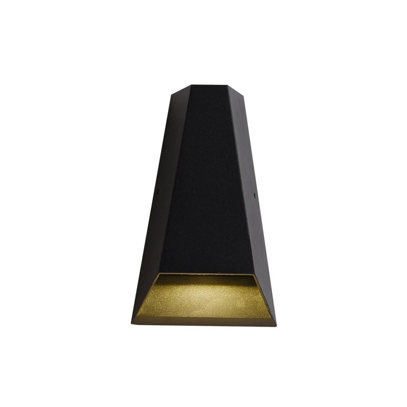 lampe murale moderne noir doré adhésive led ip65 hydrofuge aluminiumextérieur cour balcon jardin