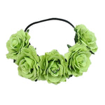couronne fleurs artificielles bohème multicolore élastiquée femmes fêtes