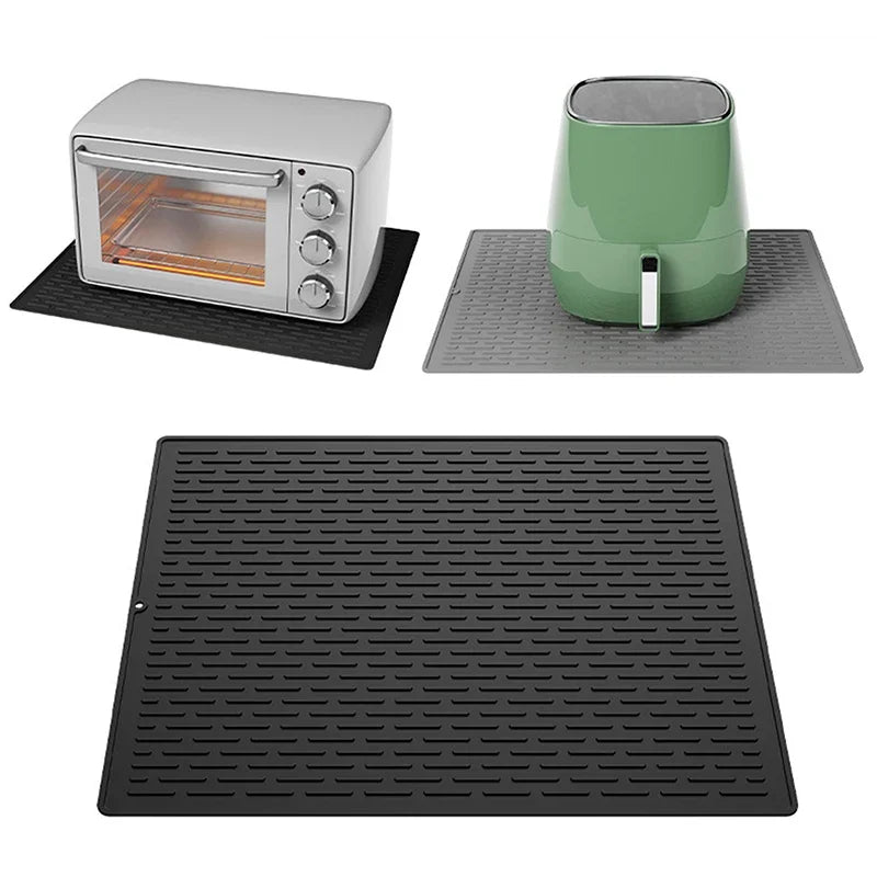 protector pad silicone gris perforé moderne adhésif cuisine respectueux environnement 50x40cm