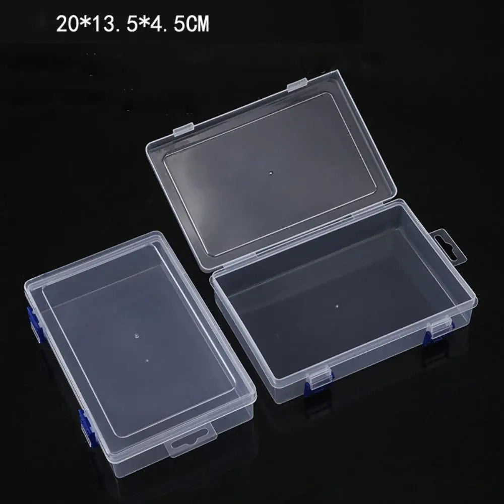 boîtes rangement transparentes modernes empilables poignées diverses tailles outils accessoires organisation pratique