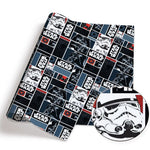 papier cadeau star wars motif stormtrooper darth vader r2d2 noir rouge gris or