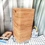 panier rangement tissé rustique marron clair articles divers entrée maison