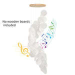 mobile musical wind chimes disques texturés turquoise vert clair zenextérieur jardin balcon