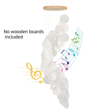 mobile musical wind chimes disques texturés turquoise vert clair zenextérieur jardin balcon